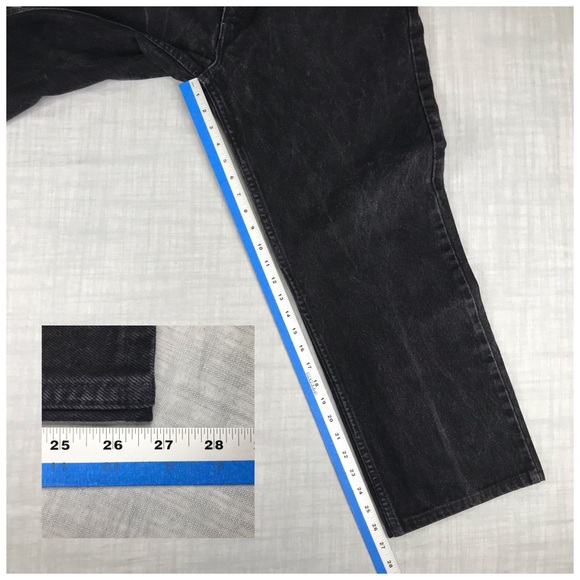 Vintage 90s Levis Mens 38x30 505 Black Jeans - Picture 13 of 15